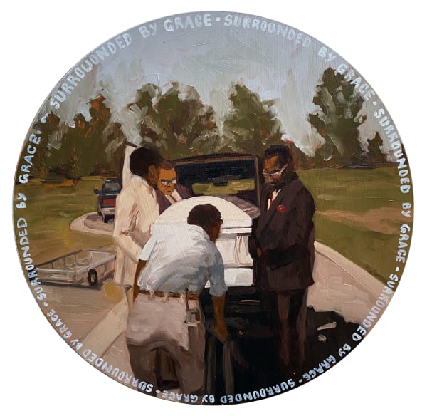 Riley Holloway, Surrounded by Grace 2, 2021, 61 × 61cm / 24 × 24in, Oil on canvas