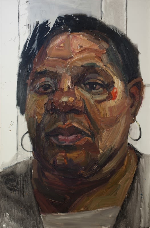 Sedrick Huckaby, Jeanette, Net, Nanna, 2013, 182.9 × 121.9cm / 72 × 48in, Oil on canvas