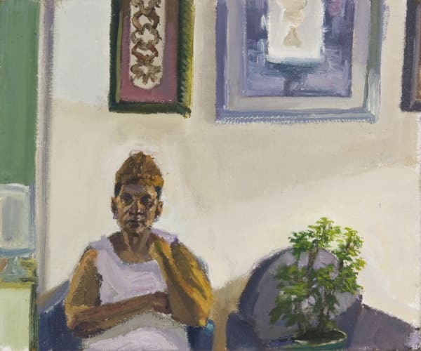Sedrick Huckaby, Study for “Carrie, Nosy”, 2021, 25.4 × 30.5cm / 10 × 12in, Oil on canvas