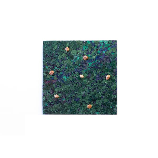 Alteronce Gumby, Peter Pan, 2021, 60 × 60 × 3 cm / 23 5,8 × 23 5,8 ×1 1,8 in, Tempered glass on panel