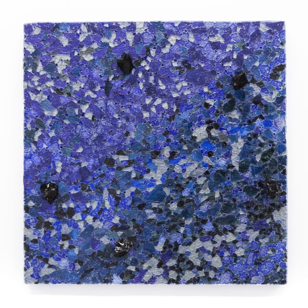 Alteronce Gumby, I said, what I said, 2022, 61 × 61 cm / 24 × 24 in, Glass and gemstones on panel