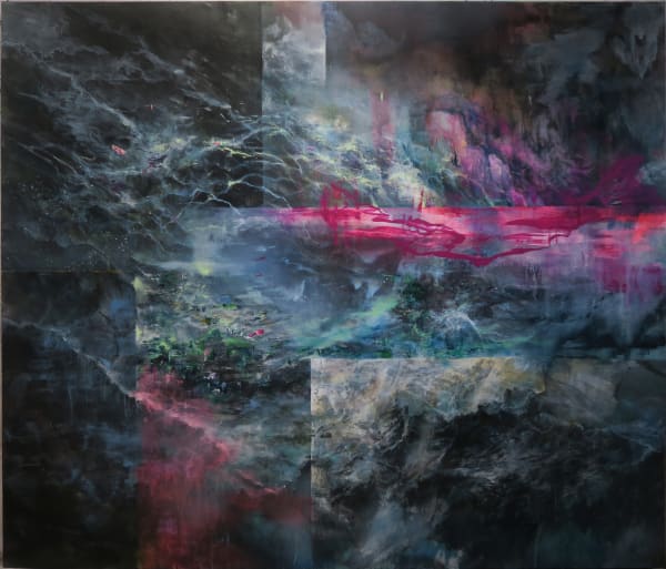 JC Jacinto, Border Movement, 2022, 182.88 × 213.36 cm / 72 × 84 in, Acrylic on canvas