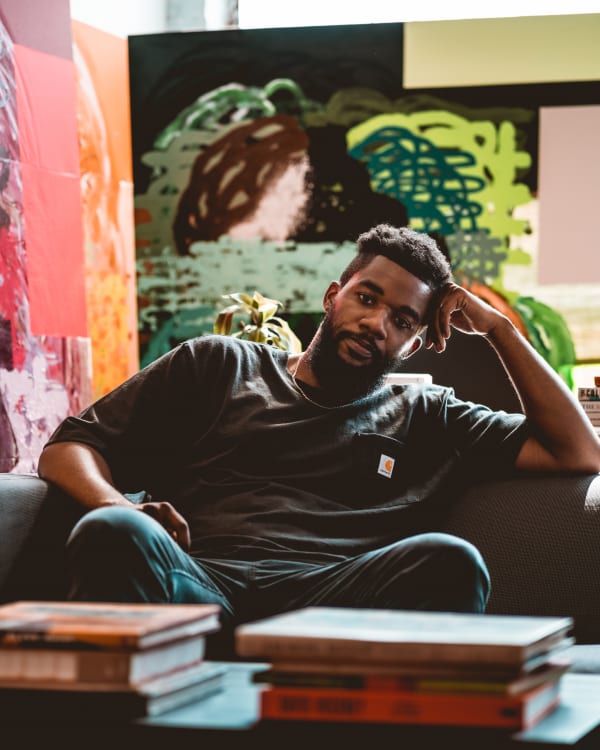 Patrick Alston at his studio; image by Julian Vidro