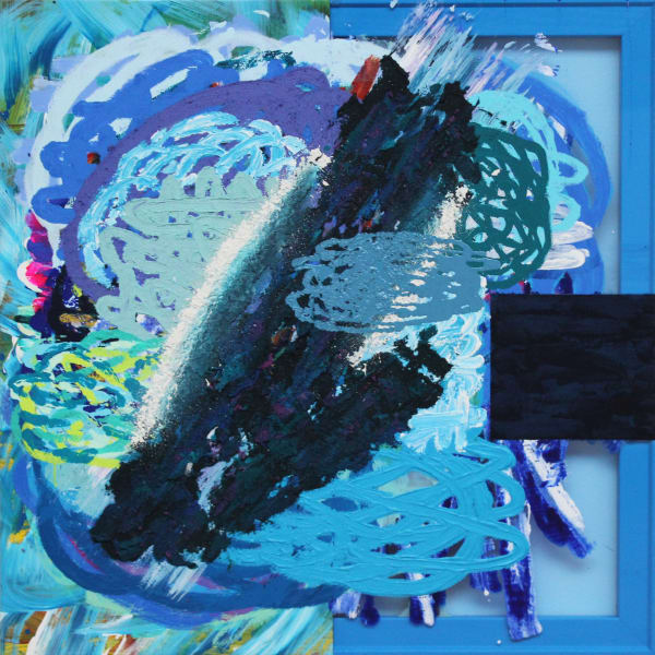 Patrick Alston, Heavenly Hues: Ode to the Sea of Galilee, 2023, Acrylic, enamel, oil, oil stick, and spray paint on...