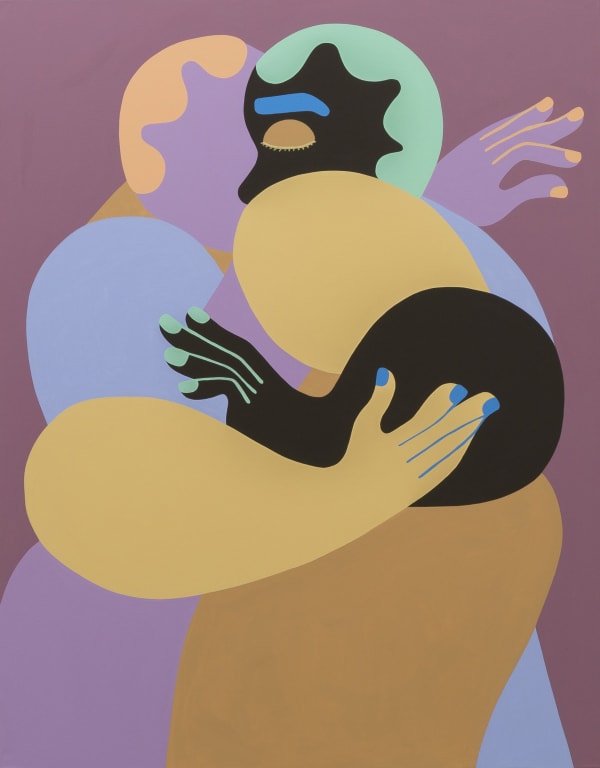 Deborah Segun, Sweet Embrace, 2022, Acrylic on canvas, 180 × 140 cm / 70 7/8 × 55 1/8 in
