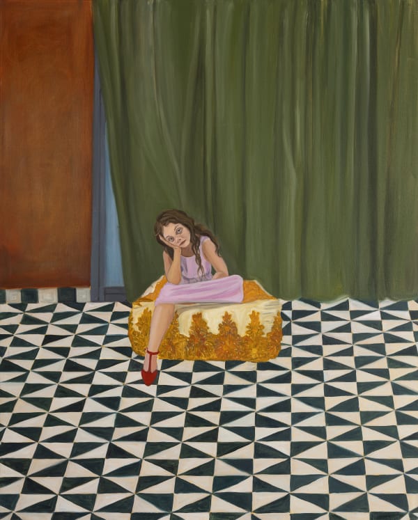 Amina Rezki, Untitled, 2025, Oil on canvas, 160 x 130 cm