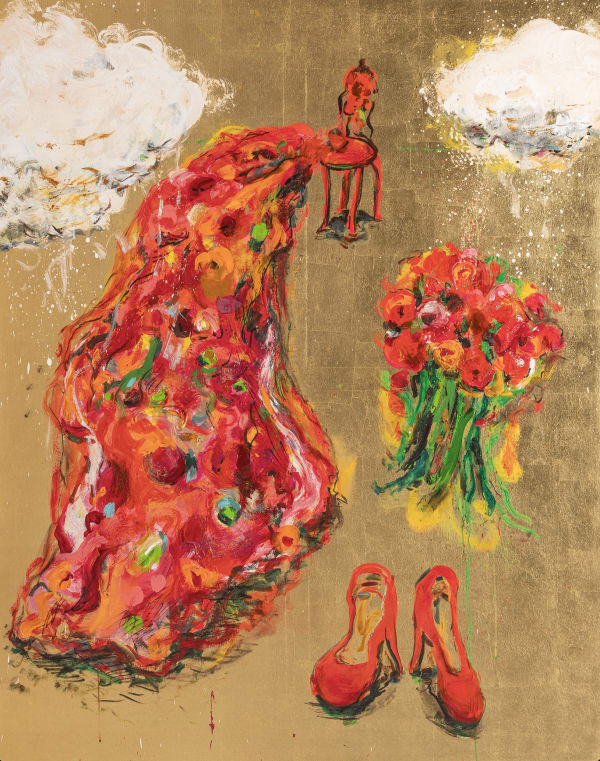 Amina Benbouchta, Untitled, 2025, Acrylic paint on canvas, 120 x 150 cm