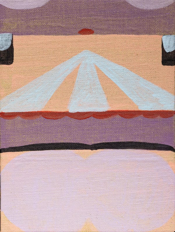 Nassim Azarzar, Untitled, 2025, Acrylic on canvas, 18 x 24 cm