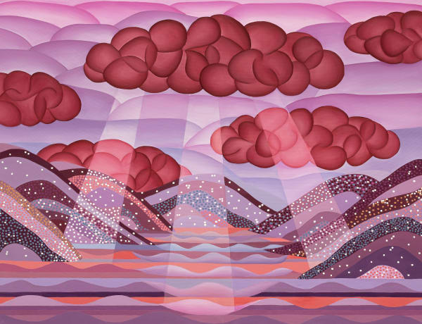 Radia Lamrani Karim, Untitled, 2025, Acrylic and oil on canvas, 114 x 146 cm