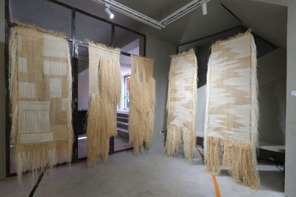 Amina Agueznay installation at Dada Space: Stamps of Tana