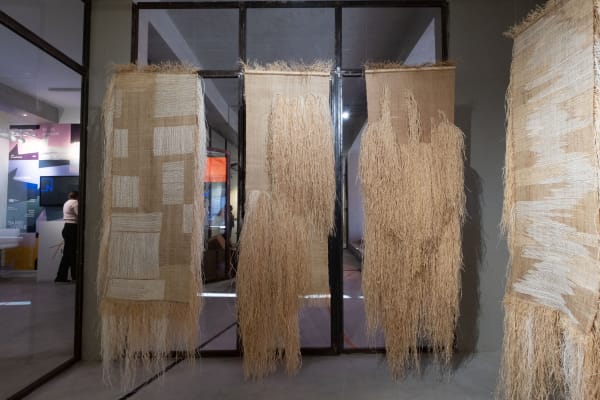 Amina Agueznay installation at Dada Space: Stamps of Tana
