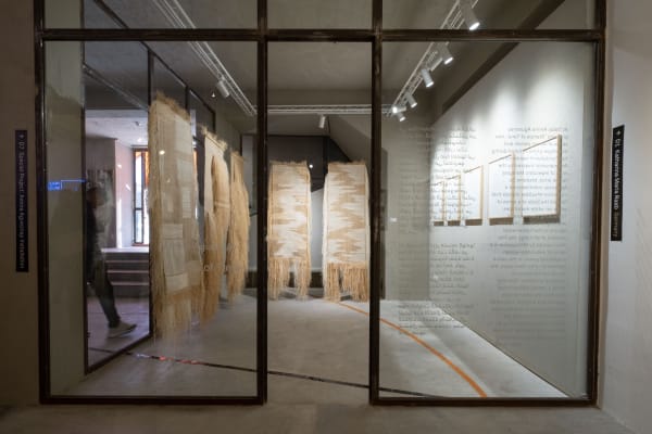 Amina Agueznay installation at Dada Space: Stamps of Tana