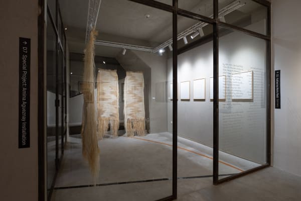 Amina Agueznay installation at Dada Space: Stamps of Tana