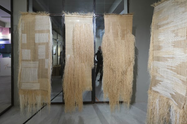 Amina Agueznay installation at Dada Space: Stamps of Tana