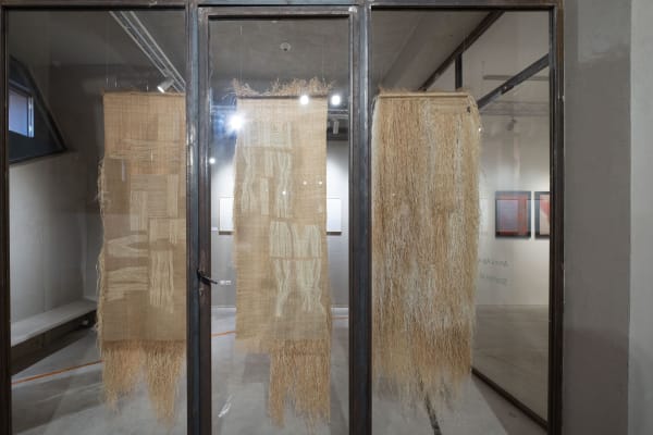 Amina Agueznay installation at Dada Space: Stamps of Tana