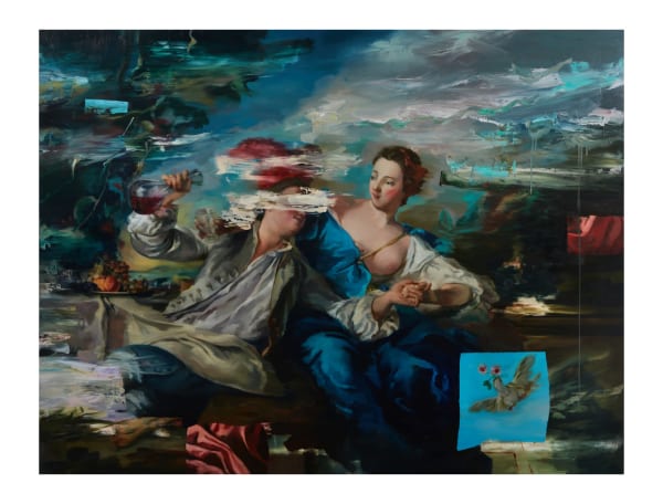 Simon Casson, Downdacious, 2022, Oil on Canvas 140 x 180 cm