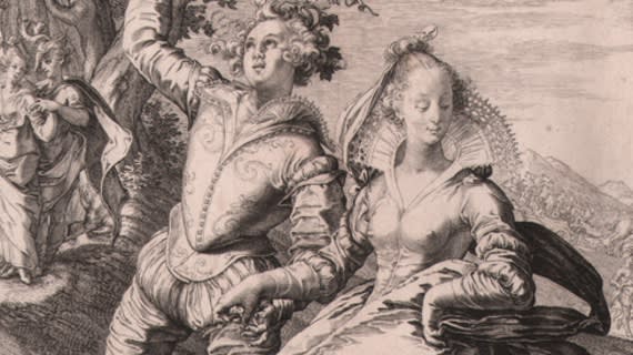 Jan Saenredam, from Five Wise and Five Foolish Virgins, 1606 Engraving