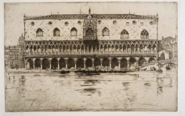 Sir David Young Cameron, The Doge's Palace, 1902 Drypoint