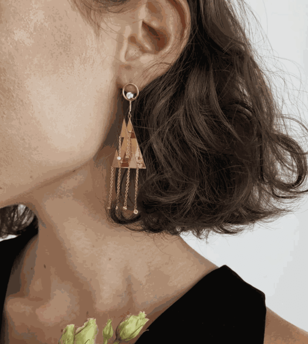 Fausto Melotti - Orecchini Triangoli Earrings, c. 1970