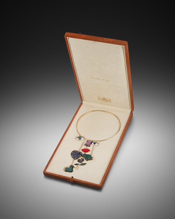 Niki de Saint Phalle - Nana with bag Brooch & Necklace, 1974/2015