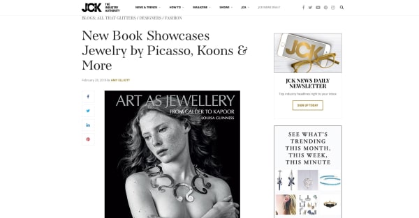 New Book Showcases Jewelry by Picasso, Koons & More