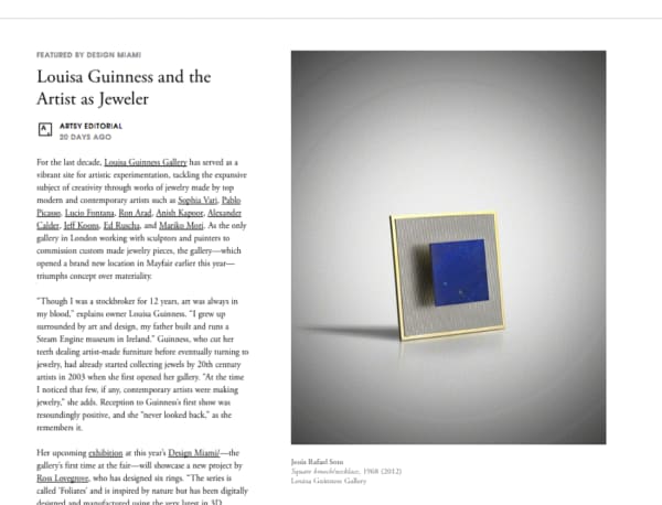 Louisa Guinness and the Artist as Jeweler