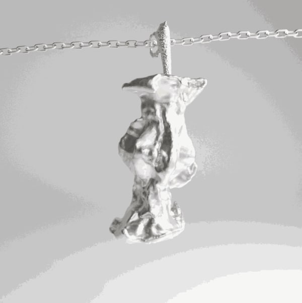 Ten Commandments, Apple Core (Fixed Stalk) Pendant, 2014, by Gavin Turk.