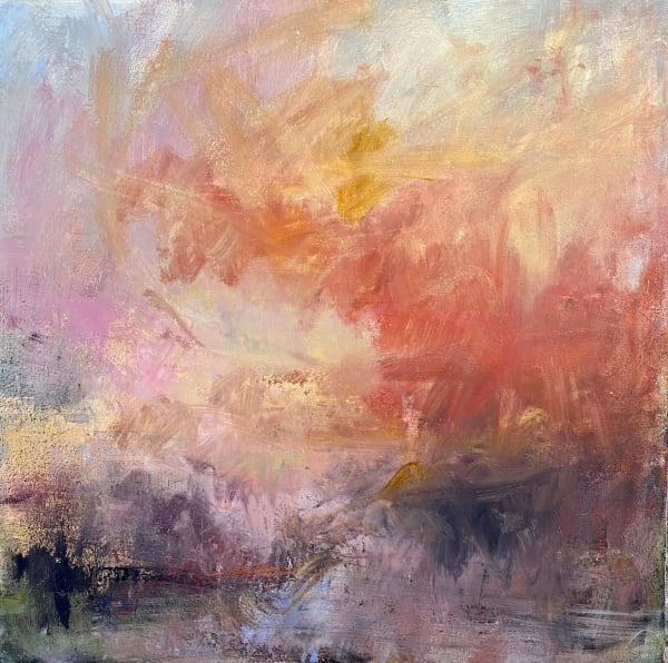 Abstract landscape oil painting