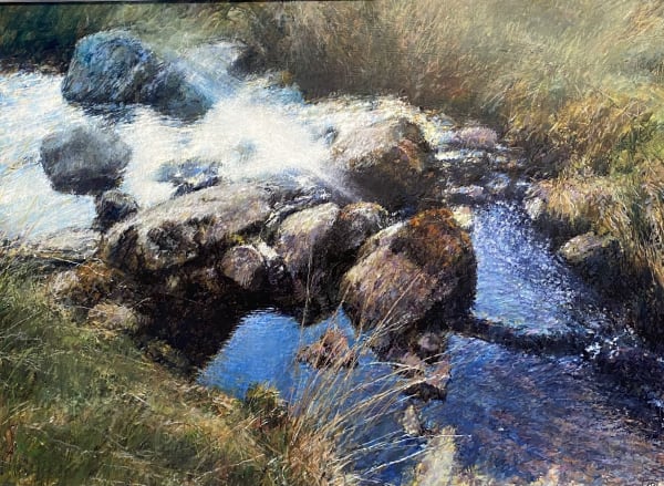 welsh stream oil painting