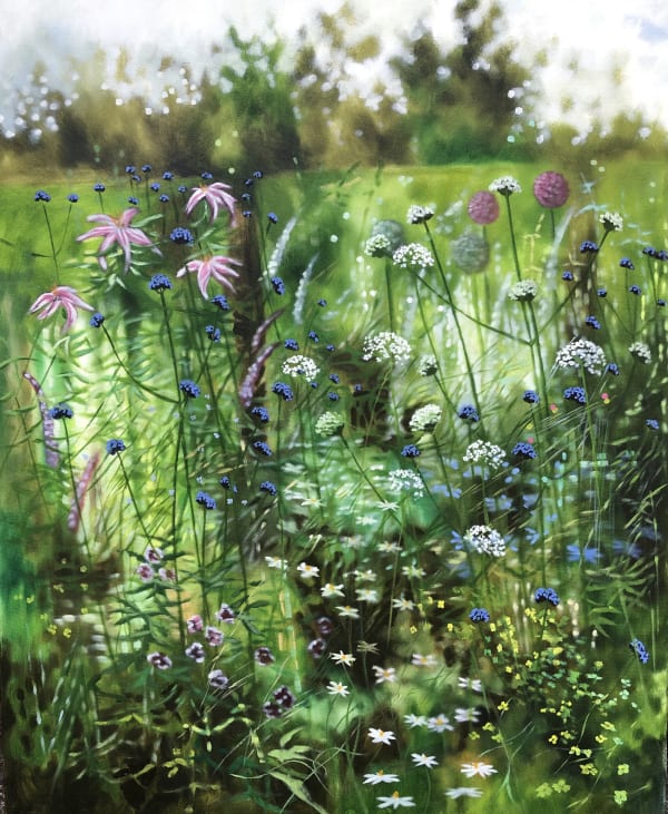 Painting of garden flowers