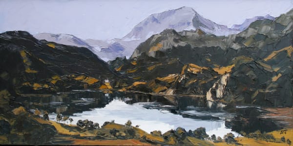 llyn gwynant oil painting