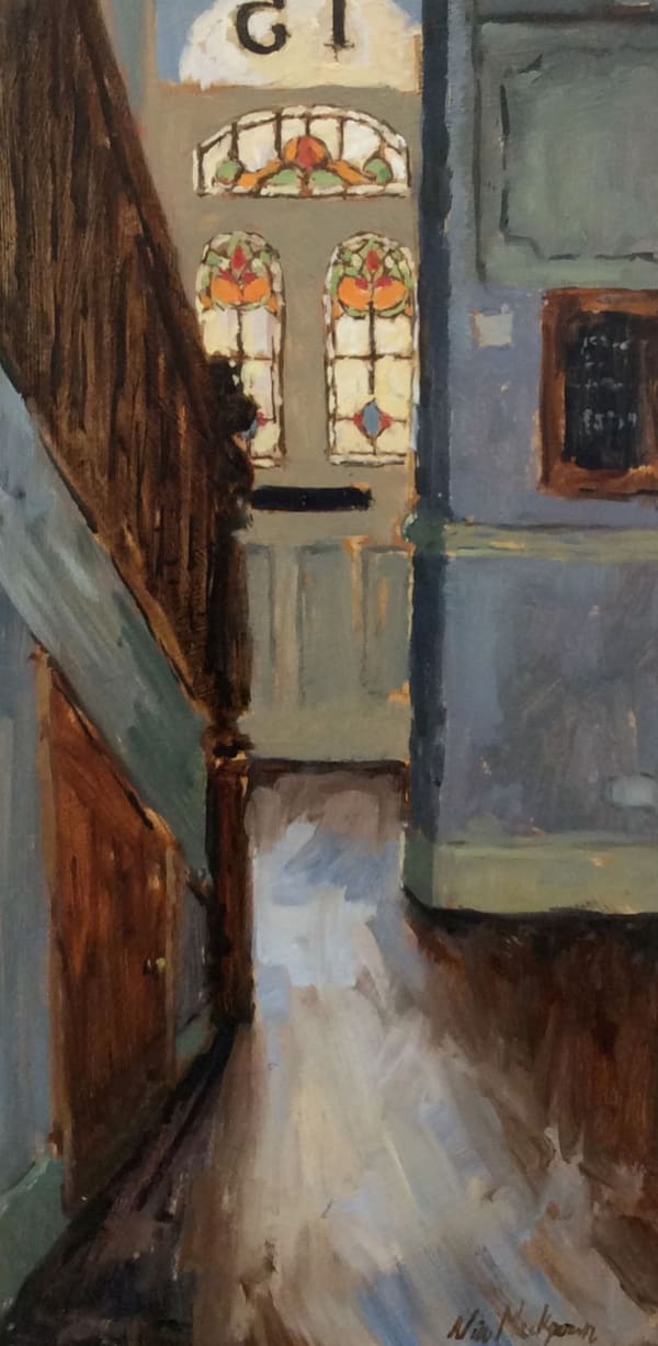 Hallway and light painting in oil