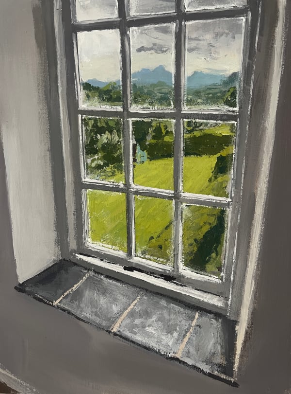 Plas Brondanw. Window towards Yr Wyddfa