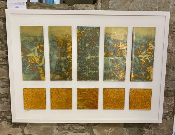 Golden abstract painting