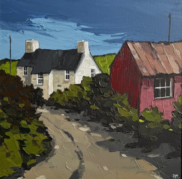 Welsh cottages painting