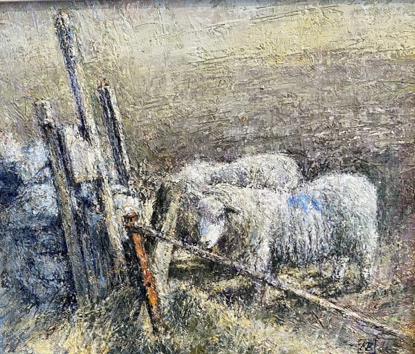 welsh sheep oil painting