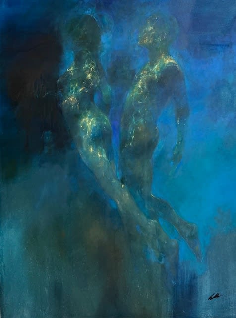Underwater swimmer’s painting