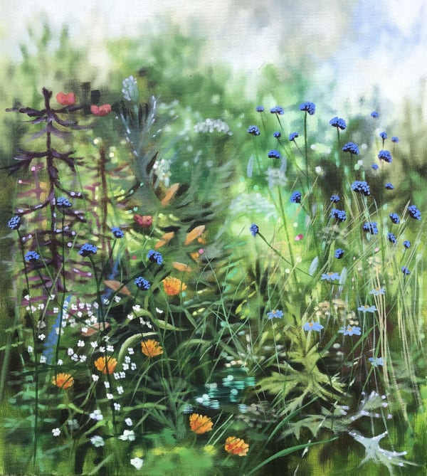 Painting of garden flowers