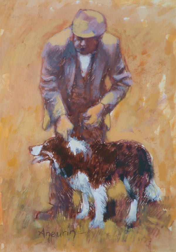 Welsh farmer and dog