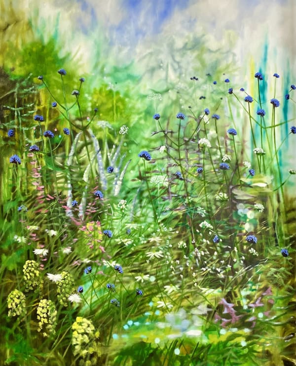 Garden flowers painting