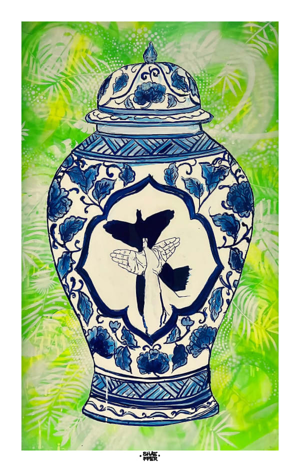 Michael Shaeffer, Fight for Survival: Bird (print), 2024