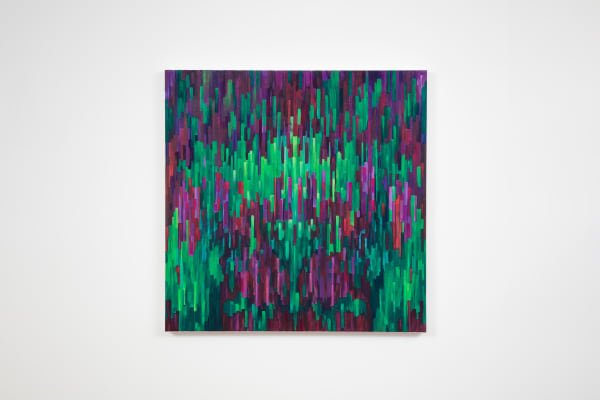 Yassi Mazandi Green Orchid, 2023 Mixed media on canvas 40 x 40 in. 101.60 x 101.60 cm