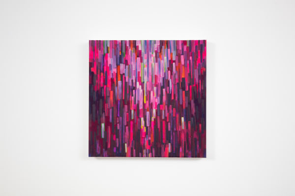 Yassi Mazandi Burgundy Dreams, 2023 Mixed media on canvas 18 x 18 in. 45.72 x 45.72 cm