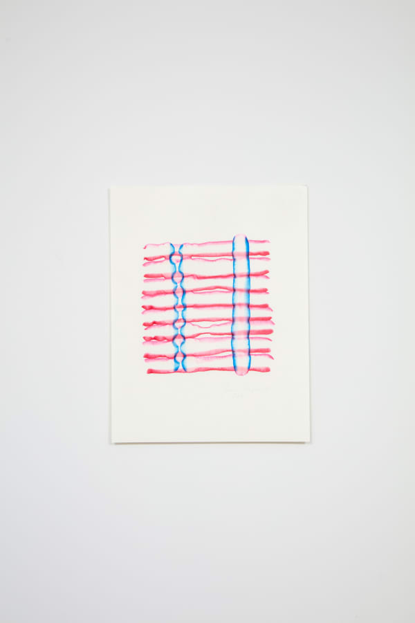 Yassi Mazandi Stripe Experiment, 2021 Pigment on handmade Japanese mulberry paper 11 x 8½ in. 27.94 x 21.59 cm