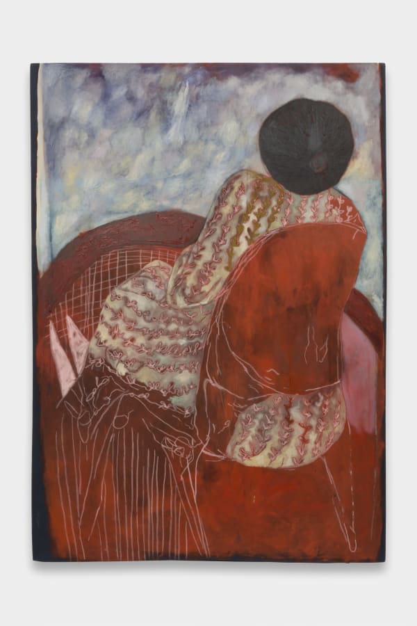 Hammzat Tahabsim Back Turned in a Red Chair, 2025