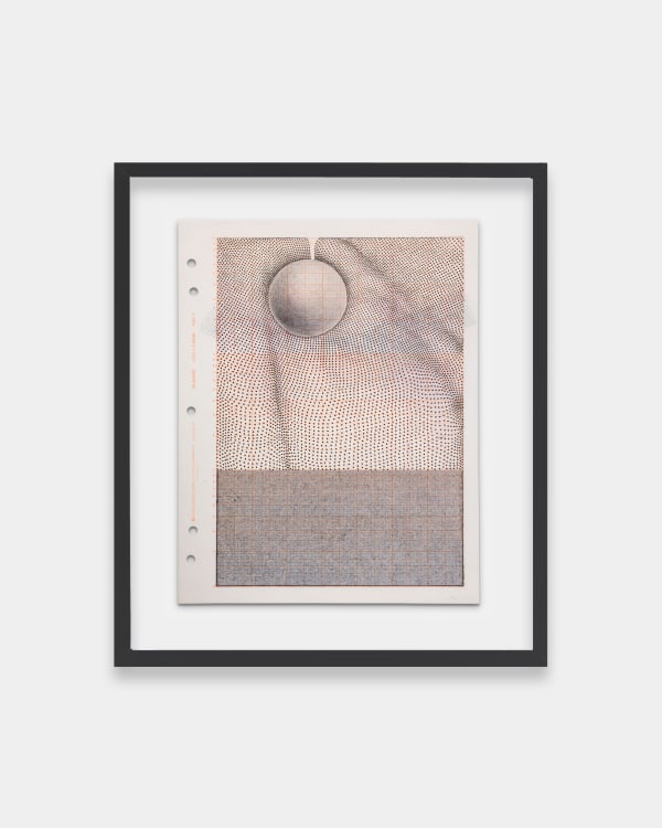 linn meyers Untitled, 2021 ink and colored pencil on vintage graph paper 11 x 8 in 27.94 x 20.32 cm LM.24.18
