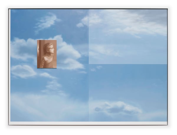 Andrew Sendor Solvej admires the eagle’s freedom and begins to imagine an escape from the confines of the ballet academy, 2024 Oil on matte white Plexiglas, in aluminum white powder coated frame 47 3/4 x 64 3/4 in 121.28 x 164.47 cm AS.24.05