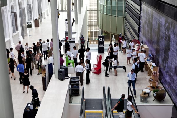 The first guests arriving at Qi Global at the National Museum of Singapore