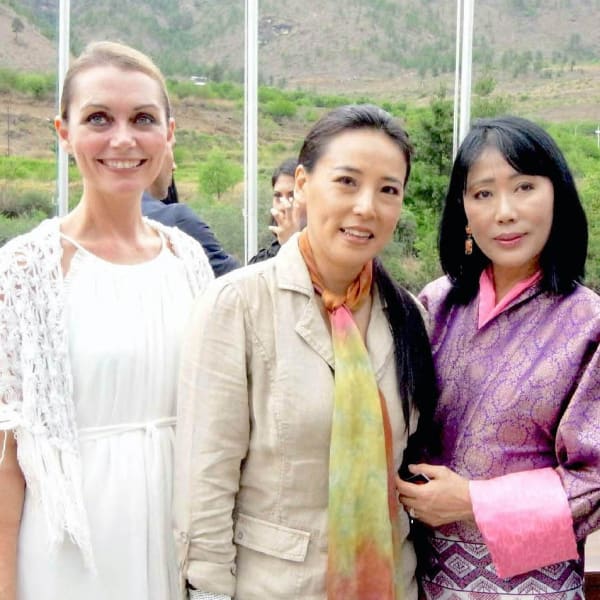 From left: Mamakan, Vivian Wang and Her Majesty Queen Mother Ashi Dorji Wangmo Wangchuck