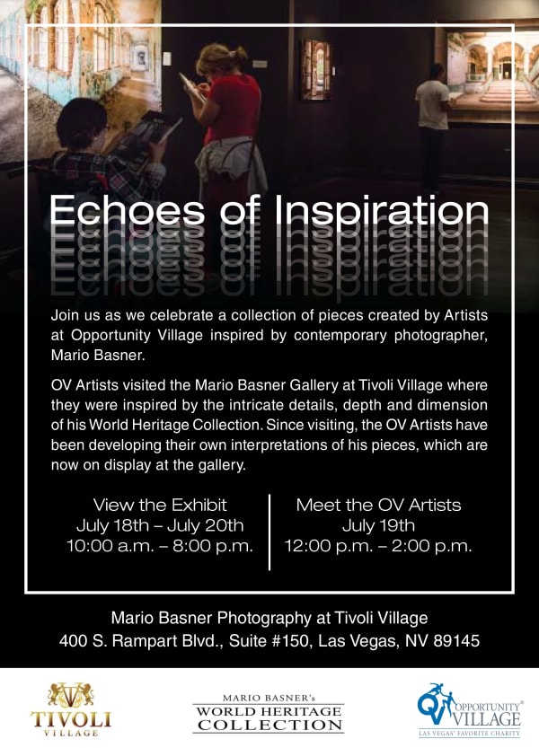 Opportunity Village Artists Partner With Award Winning Photographer Mario Basner.